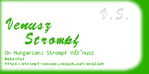 venusz strompf business card